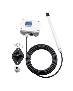 Industrial Duct Air Velocity & Wind Speed Sensor with LCD Display & RS485 Output