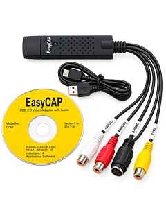EasyCAP USB 2.0 Audio Video Capture Adapter RCA to USB Converter