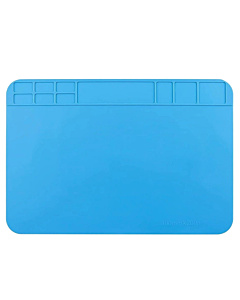 ESD Anti Static Magnetic Silicone Heat Insulation Working Mat Blue Repair Workbench 300x200mm