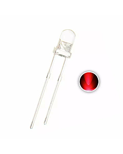 Red  LED 3mm  Clear