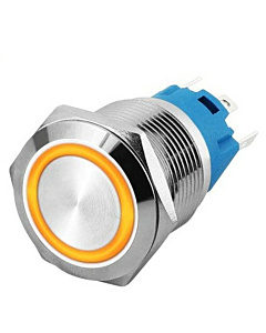 16mm ProMax PPS16005YRM Metal Push Button Switch Waterproof Momentary Yellow