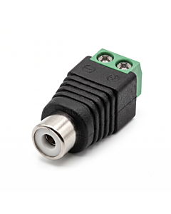 RCA Female J030 Connector with 2-Pin Screw Terminal for Audio Video CCTV