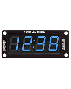 TM1637 0.56" 4-Digit 7-Segment LED Display Module - Blue with Clock Colon
