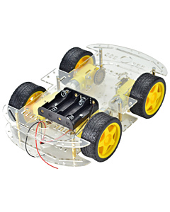 4WD Clear Acrylic Smart Robot Car Chassis Kit - Dual Deck Frame with 4x TT Motors