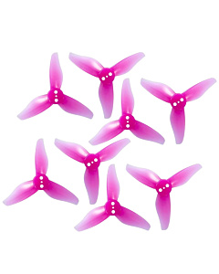 Gemfan 2023 3-Blade 2-Inch Propellers (1.0mm Hole) - Pink 4CW + 4CCW
