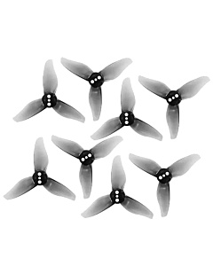 Gemfan 2023 3-Blade 2-Inch Propellers (1.0mm Hole) - Grey 4CW + 4CCW