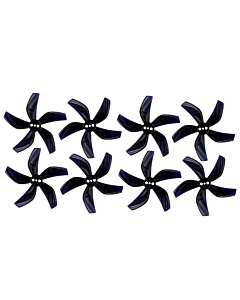 Gemfan D51 5-Blade 2-Inch Cinewhoop Propellers - 1.5mm T-Mount Black 4CW + 4CCW