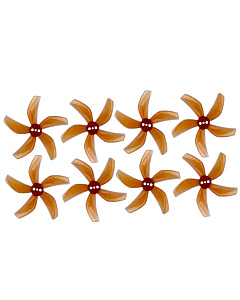 Gemfan D51 5-Blade 2-Inch Cinewhoop Propellers - 1.5mm T-Mount Orange 4CW + 4CCW