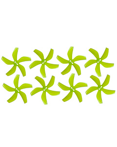 Gemfan D51 5-Blade 2-Inch Cinewhoop Propellers - 1.5mm T-Mount Yellow 4CW + 4CCW