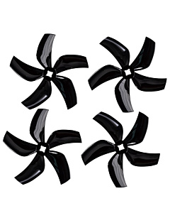 Gemfan D76 5-Blade 3-Inch Cinewhoop Propellers - Hybrid M5/T-Mount Black 2CW + 2CCW