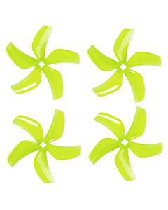 Gemfan D76 5-Blade 3-Inch Cinewhoop Propellers - Hybrid M5/T-Mount Yellow 2CW + 2CCW