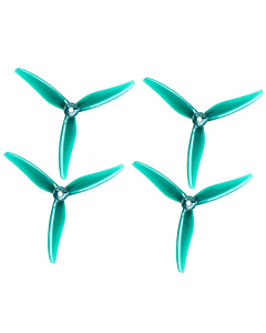 Gemfan Hurricane 51466 V2 3-Blade 5-Inch Propellers - Jade Green (2CW + 2CCW)