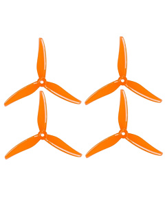 Gemfan Hurricane 51466 V2 3-Blade 5-Inch Propellers - Orange (2CW + 2CCW)