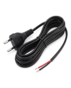 Two Pin Power Cord 1.5m 14/38 Heavy Copper Gauge 2 Core Mains Cable