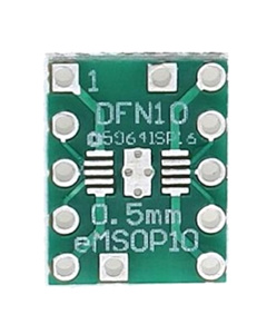 DFN10 eMSOP10 to DIP10 Adapter PCB - 0.5mm Double-Sided Converter