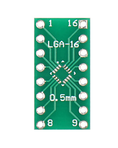 LGA16 QFN16 to DIP16 Adapter PCB - 0.5mm Double-Sided Converter