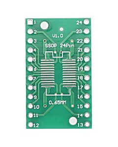 SOP24 SSOP24 TSSOP24 to DIP24 Adapter PCB - 0.65mm & 1.27mm Double-Sided Converter