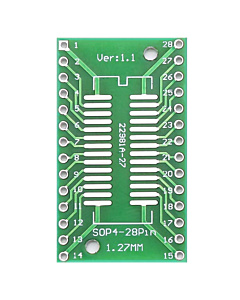 SOP28 SSOP28 TSSOP28 to DIP28 Adapter PCB - 0.65mm & 1.27mm Double-Sided Converter
