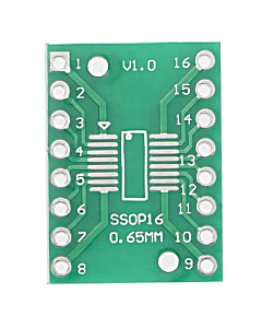 V1 SOP16 SSOP16 to DIP16 Adapter PCB - 0.65mm & 1.27mm Double-Sided Converter