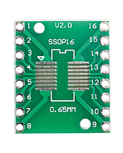 V2 SOP16 SSOP16 to DIP16 Adapter PCB - 0.65mm & 1.27mm Double-Sided Converter
