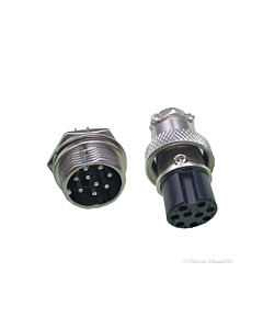 9 Pin GX20 Male Female Panel Mount Aviation Connector Plug
