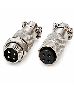 GX20 4-Pin Male Female Panel Mount Aviation Connector Plug