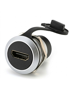 HDMI to HDMI Pass through  Silver 24mm Cutout Black