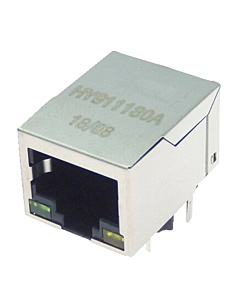 HY911130A Single Port RJ45 Connector With integrated Magnetics and LED