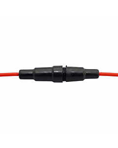 Inline 5x20mm Glass Fuse Holder with 22 AWG Lead Wires - 5 Pieces pack