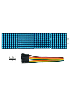 MAX7219 4-in-1 LED Dot Matrix Module - 32x8 Scrolling Display, Blue Light