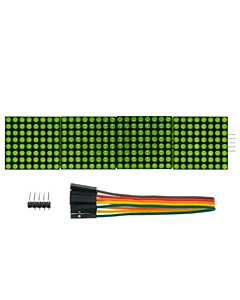 MAX7219 4-in-1 LED Dot Matrix Module - 32x8 Scrolling Display, Green Light