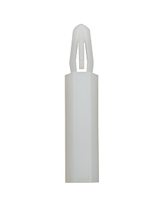 M3 x 5mm White Nylon Hexagonal Snap-In PCB Spacer Standoff