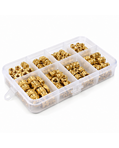 Brass Heat Set Insert Nut Kit M5 M6 Knurled Threaded Hot Melt Inserts 90PCS for 3D Printing