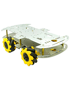 Mecanum Wheel Aluminum Double chassis Car DIY UnAssembled Robot KIT
