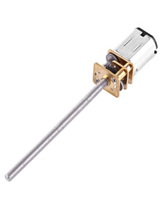 N20 Micro Metal Gear Motor 3V 15 RPM - Miniature Linear Actuator with M4 x 100mm Threaded Shaft