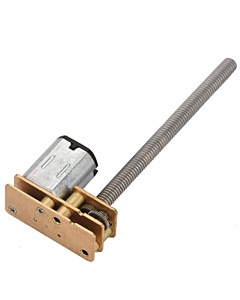 Inverted N20 Micro Metal Gear Motor 6V 200 RPM - Ultra-Compact Linear Actuator with M4 x 100mm Threaded Shaft