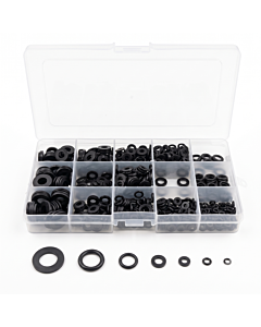 Black Nylon Insulating Washer Assortment Kit with 15-Compartment Storage Box 1150-Piece