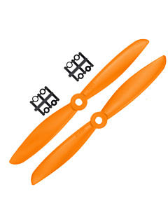 6045 (6x4.5) Forward & Reverse Propeller Set - Orange (CW+CCW Pair)