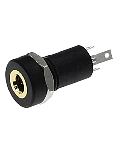 PJ-392A 3.5mm 4-Pin TRRS Audio Socket - Panel Mount with Nut (Stereo + Mic/Video)