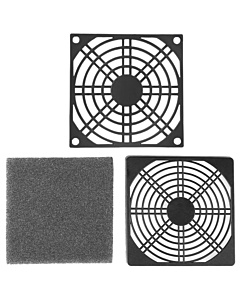 40mm Plastic Protective Grill With Filter Mesh & Guard Cover For Cooling Fan