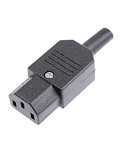 IEC C13 3-Pin AC Power Socket Female Connector Cable Mount