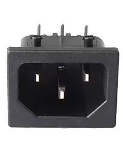 IEC C14 3-Pin AC Power Socket Male Connector PCB Mount