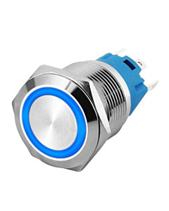 22mm ProMax PPS22005BRL Metal Push Button Switch Waterproof Latching Blue