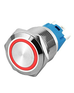 22mm ProMax PPS22024RRM Metal Push Button Switch Waterproof Momentary Red