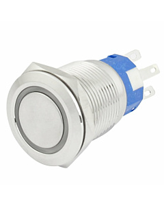 19mm ProMax PPS19006RGBRL Metal Push Button Switch Waterproof Latching Red Green Blue