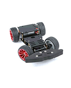 4 Wheel DIY Robot Platform Kit with Metal Servo Bearing Kit Steering