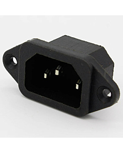 C14 IEC Electrical AC Power Socket Male Connector 250V 3 Pin