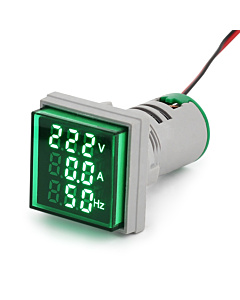 ProMax 3 in 1 Voltage Current Frequency Indicator Display Panel 22mm Green
