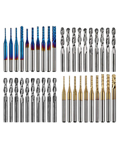 40pcs MechX End Mill Engraving Bits Kit Set 3.175mm Shank CNC Router Bit