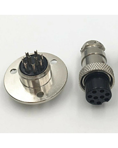 9 Pin GX16 Male Female Panel Mount Aviation Connector with 3 Hole Circular Flange